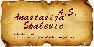 Anastasija Spalević vizit kartica